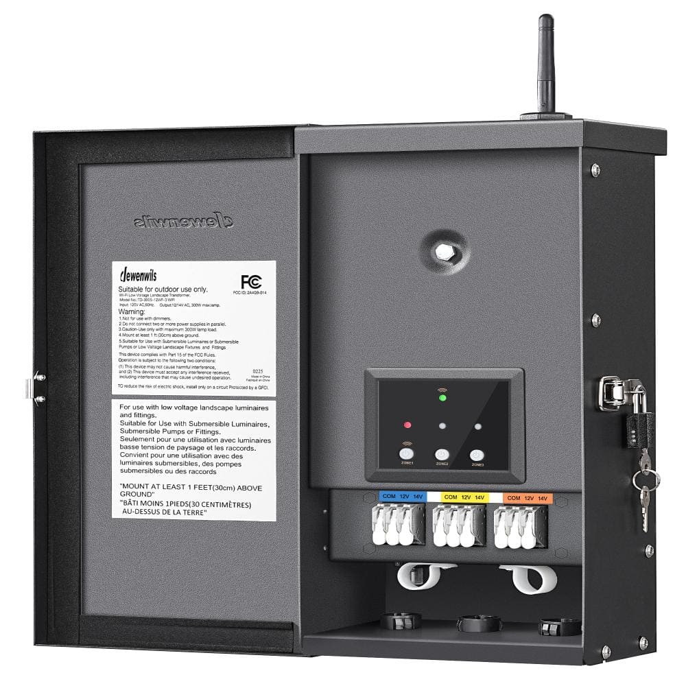 WiFi Smart Low Voltage 300-Watt Metal Landscape Lighting Transformer with 3 Zones 300W : 120V AC to 12/14V AC price history on PriceWatchPro