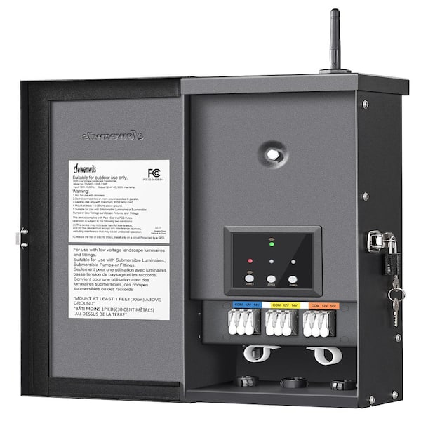 WiFi Smart Low Voltage 300-Watt Metal Landscape Lighting Transformer with 3 Zones 300W : 120V AC to 12/14V AC
