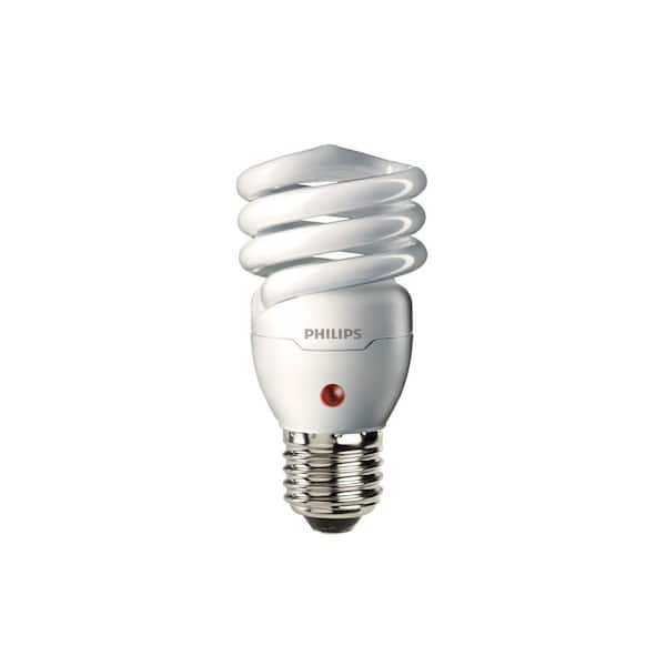 Philips 60-Watt Equivalent Spiral Dusk-To-Dawn CFL Light Bulb Soft White