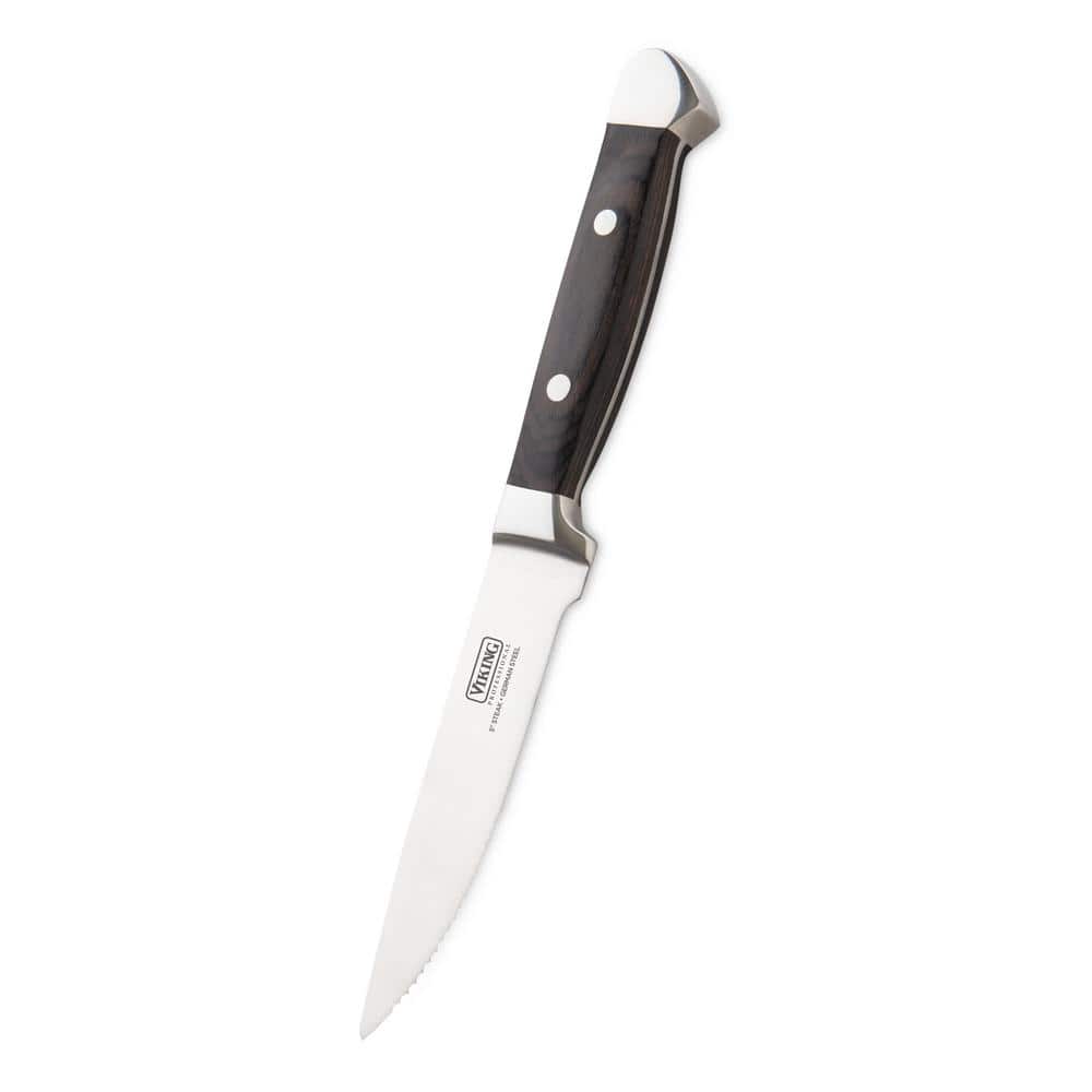 Viking Viking Steakhouse Pakka Wood 6-Piece Steak Knife Set with Wooden Box (Set of 6)