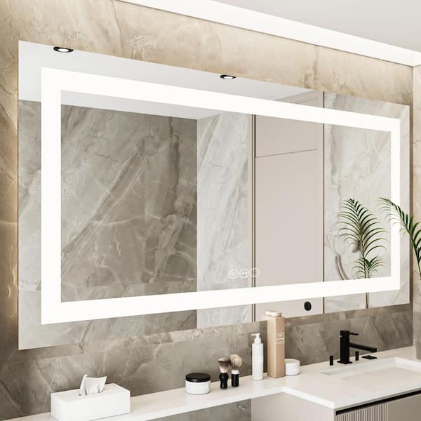 OEM ODM Bathroom Espelho Modern Wall-Mounted Backlit Mirror Anti-Fog High  Definition Rectangle Smart LED Mirror Sanitary Ware - China Mirror, LED  Mirror