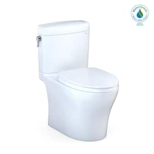 Aquia IV Cube 2-Piece .9/1.28GPF Dual Flush Elongated ADA Comfort Height Toilet in Cotton White, SoftClose Seat Included