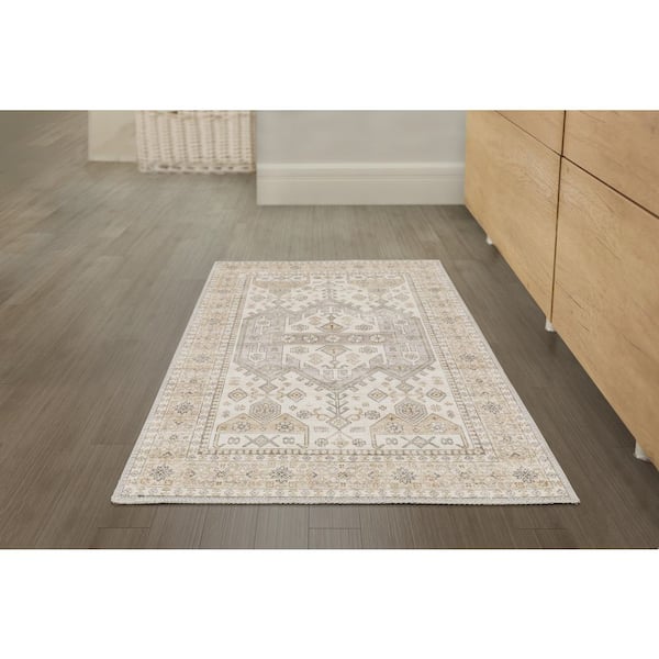 Harmony Sand Doormat 2 ft. x 3 ft. Indoor Machine Washable Scatter Rug