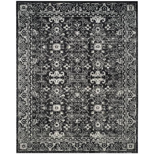 SAFAVIEH Evoke Charcoal/Ivory 9 ft. x 12 ft. Border Area Rug