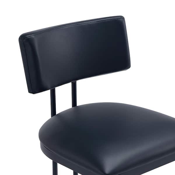 Manhattan Comfort Juno Contemporary Modern Black Faux Leather