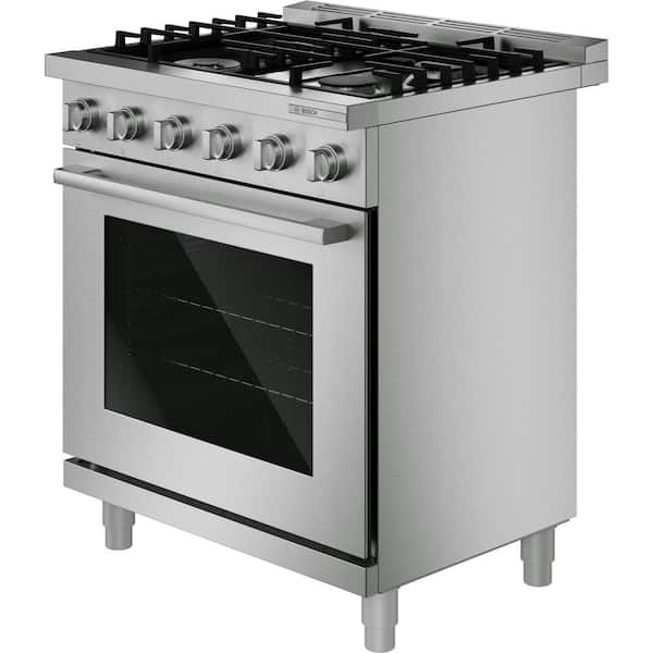 500 Series 30 in. 4.9 cu. ft. Industrial Pro Style Gas Range with 5-Burners in Stainless Steel
