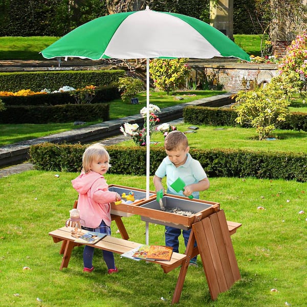 Lifespan Kids Sand Sand And Water Picnic Table With Umbrella