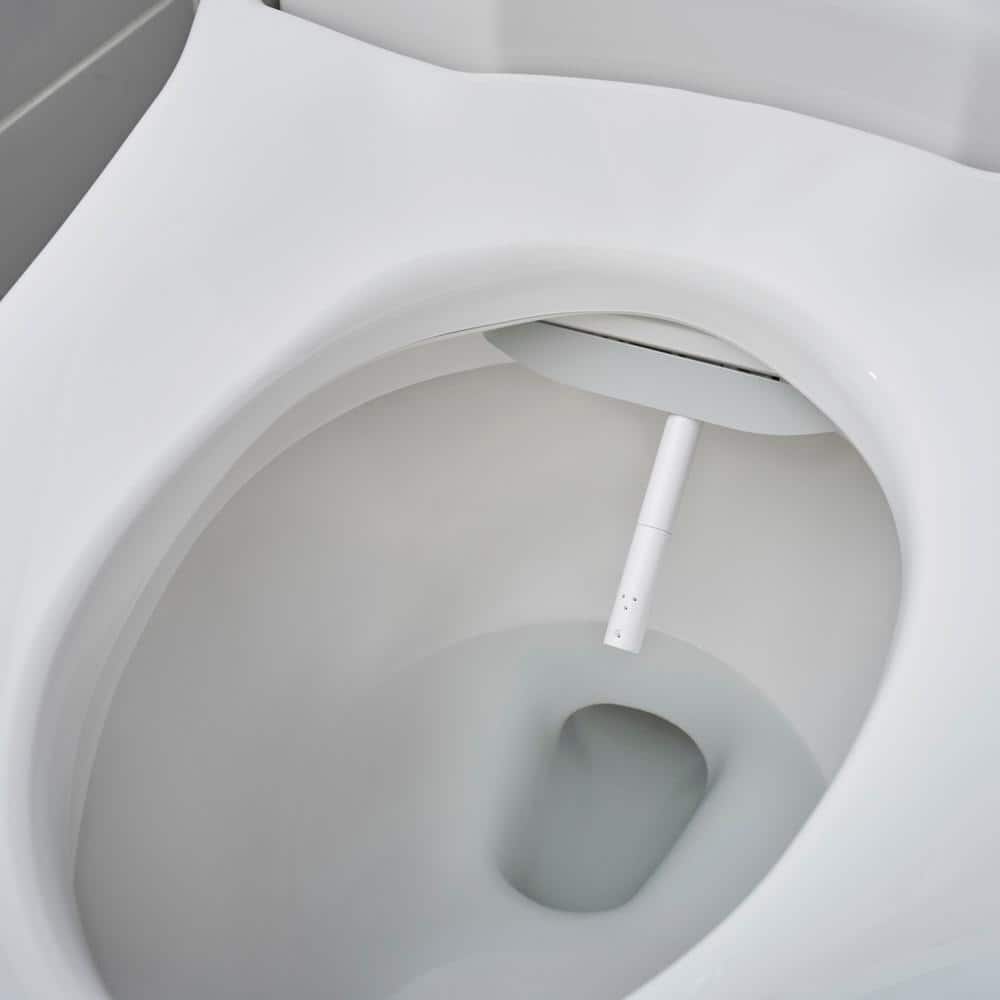 Advanced Clean White Elongated Bidet Toilet Seat with Remote Control