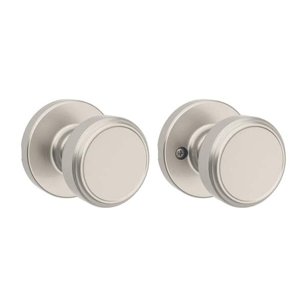 Kwikset Maven Satin Nickel Hall/Closet Round Door Knob 200MNK RDT 15 CP ...