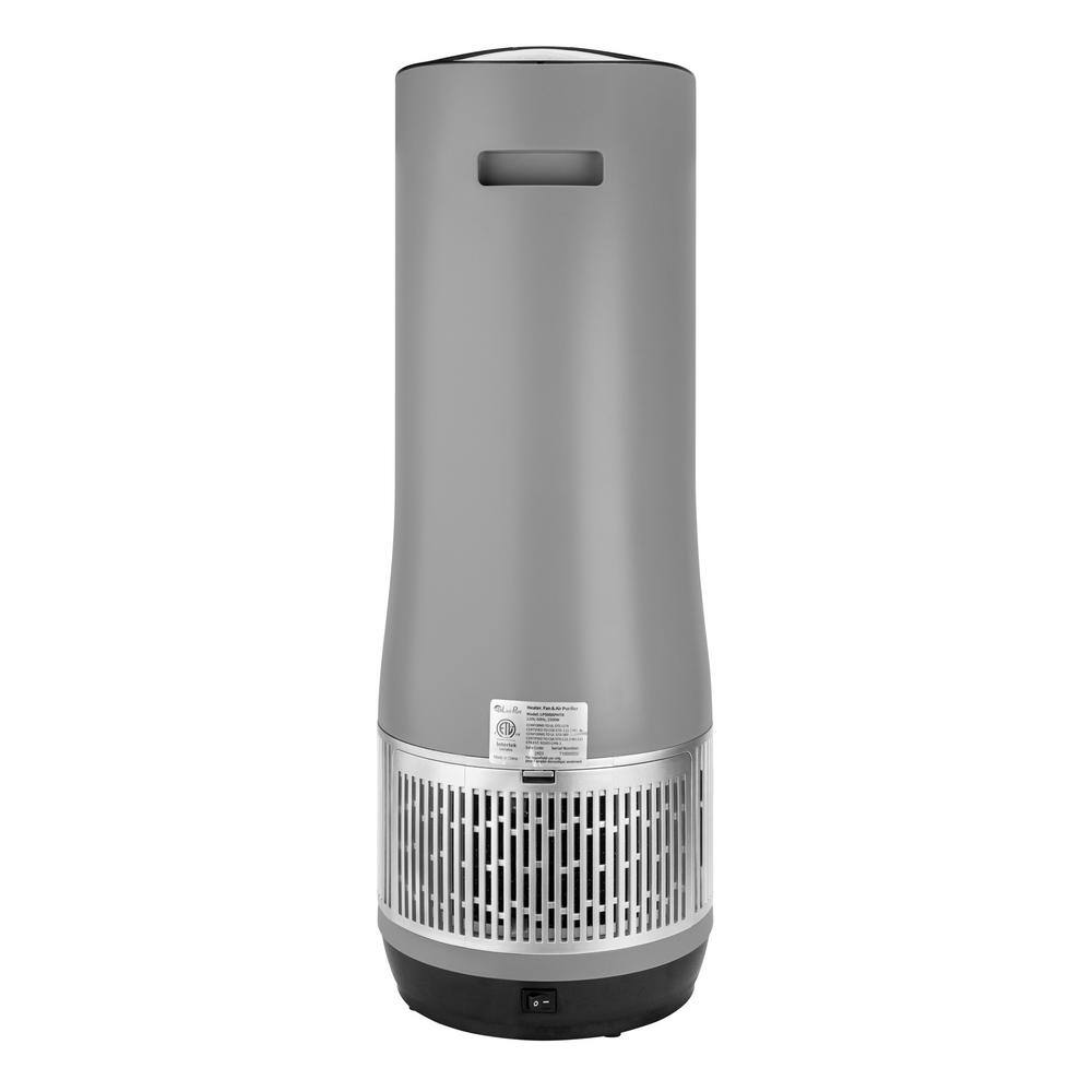 Gray HEPA Air Purifier and Heater with Remote Control
