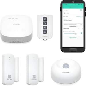 Home Security System, Wireless Smart DIY Alarm Kit, with App/Email/Limited SMS Alert, 5-Pieces-Kit
