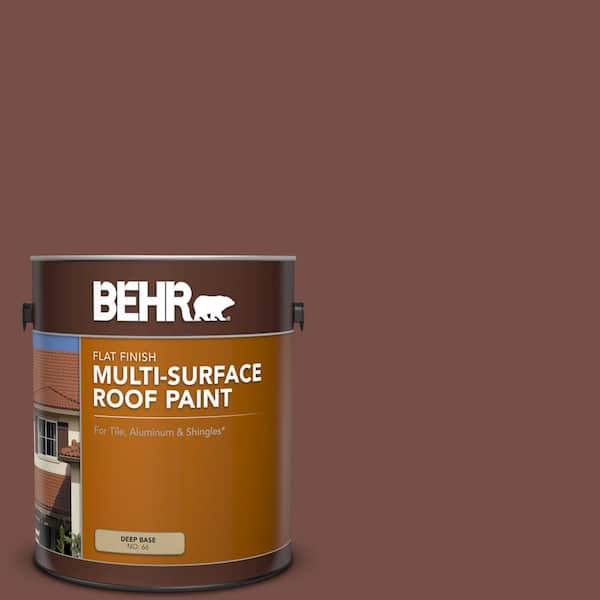 BEHR 1 gal. #RP-24 Metro Brown Flat Multi-Surface Exterior Roof Paint