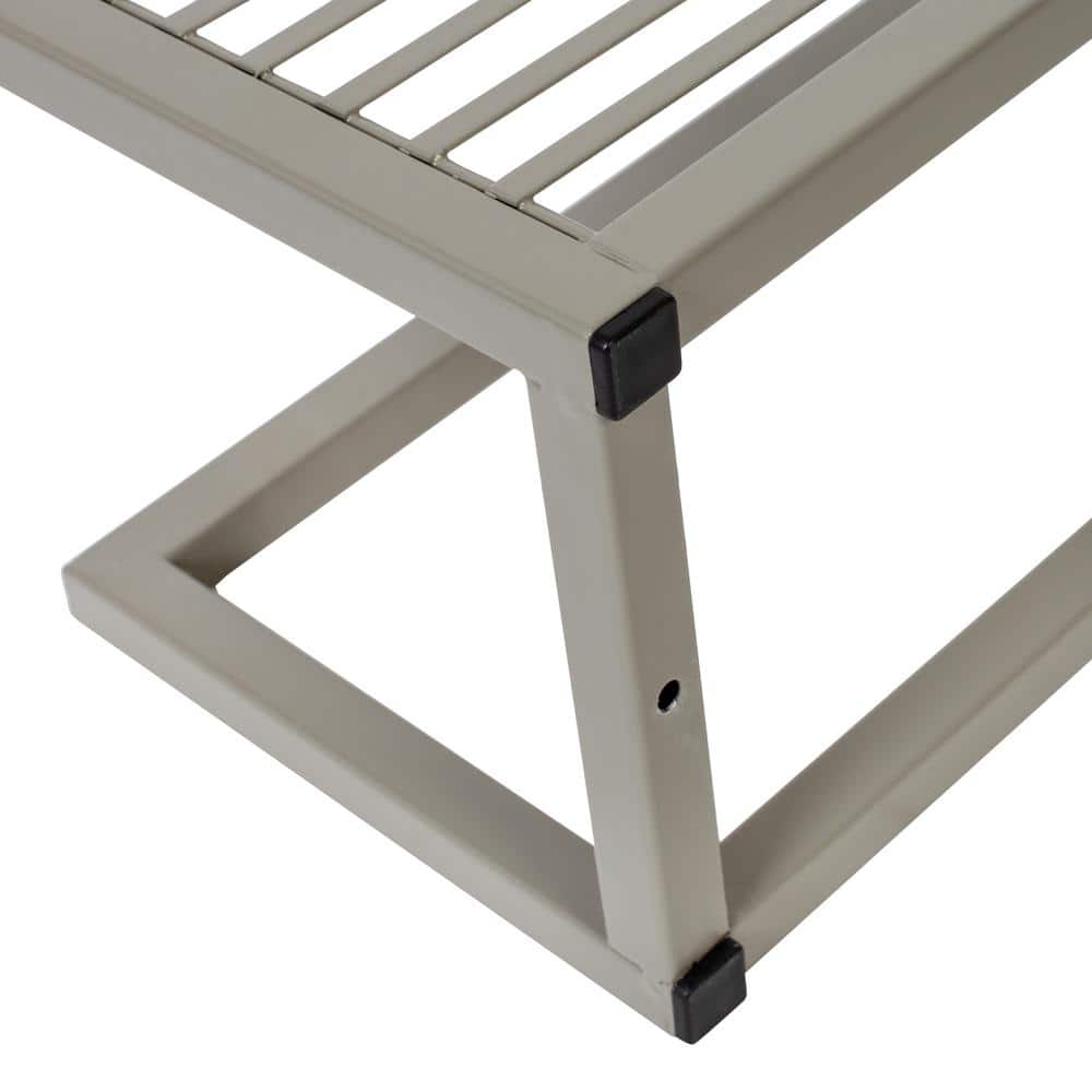 Sleek Satin Nickel 16" Steel Bathroom Shelf with Towel Bar