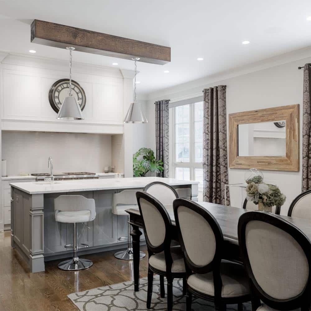 Aged Faux Wood 8-Foot U-Shaped Ceiling Beam