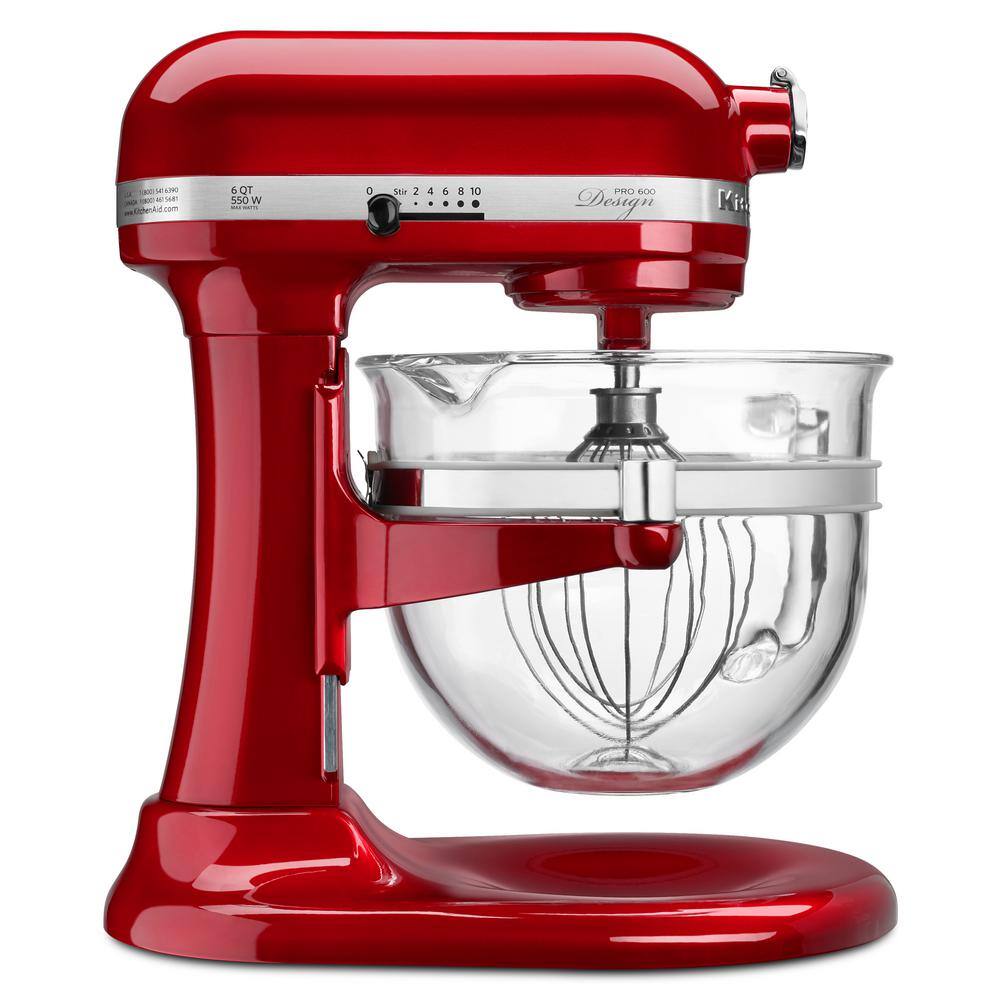 te rechtvaardigen aardolie Onregelmatigheden KitchenAid Pro 600 Design Series 6 Qt. 10-Speed Candy Apple Red Stand Mixer  with Bowl Lift-KF26M22CA - The Home Depot