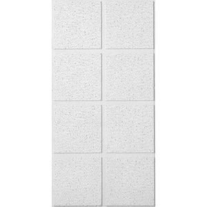 Radar 2 ft. x 4 ft. White Illusion 12 in. ClimaPlus Shadowline Tapered Lay-In Fiberboard Ceiling Panel (6-Pack)