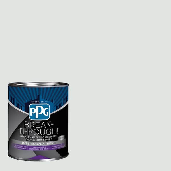 Break-Through! 1 qt. PPG1012-1 Icy Bay Semi-Gloss Door, Trim & Cabinet Paint