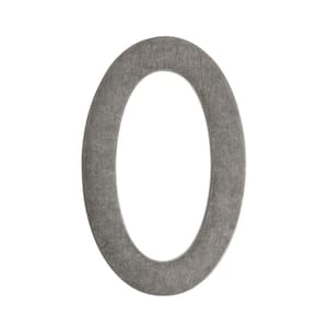 5 in. Antique Pewter Floating House Number 0