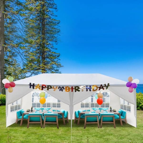 10'X20'Outdoor Party Tent with 4 Removable Sidewalls, Waterproof Canopy Gazebo