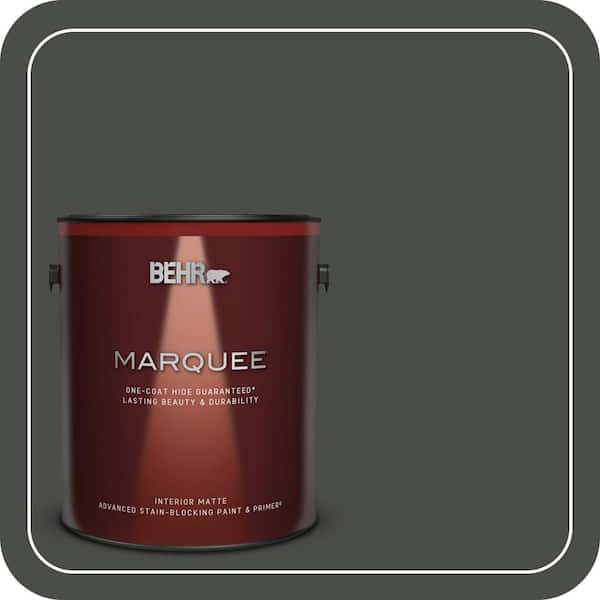 BEHR MARQUEE 1 gal. #710F-7 Black Swan Matte Interior Paint & Primer