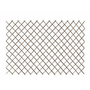 36 in. H x 72 in. L Peeled Willow Expandable Lattice Fence
