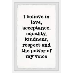 "Power of My Voice" by Marmont Hill Framed Typography Art Print 18 in. x 12 in.