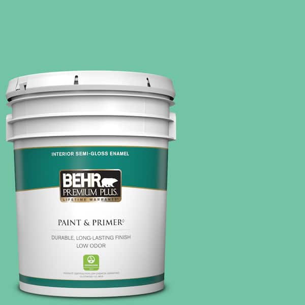 BEHR PREMIUM PLUS 5 gal. #P420-4A Gem Silica Semi-Gloss Enamel Low Odor Interior Paint & Primer