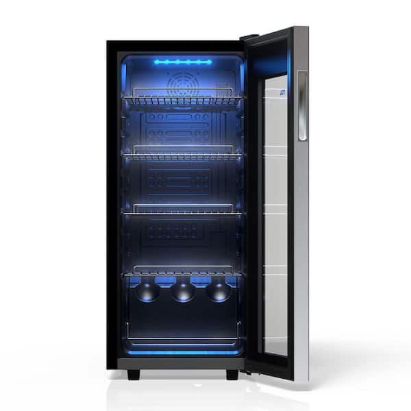 TCL 13.58 in. Single Zone 50 Cans Stainless Beverage Cooler