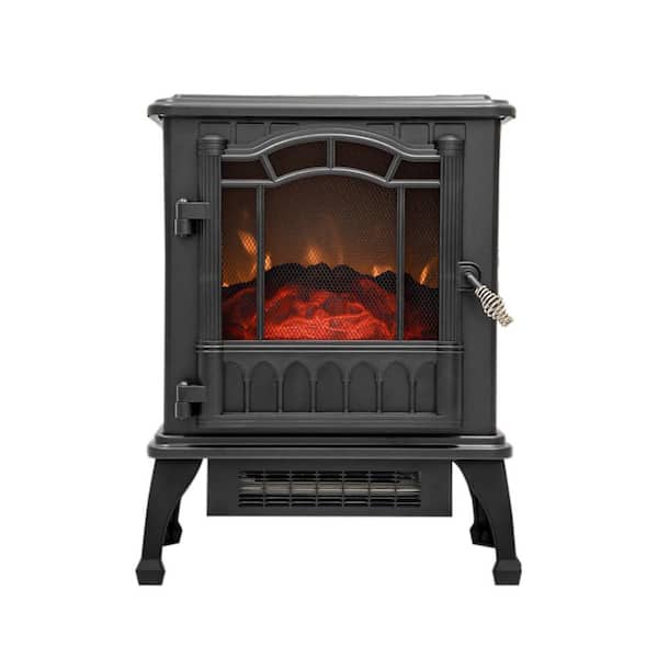 Unbranded 1500 W 23.4 in. Electric Utility Forced Air Fireplace with Infrared Quartz Heater BTU 5120, 2-Setting Heat and UL Safety