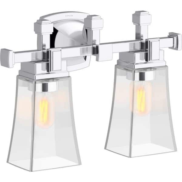 KOHLER Riff 2-Light Polished Chrome Wall Sconce
