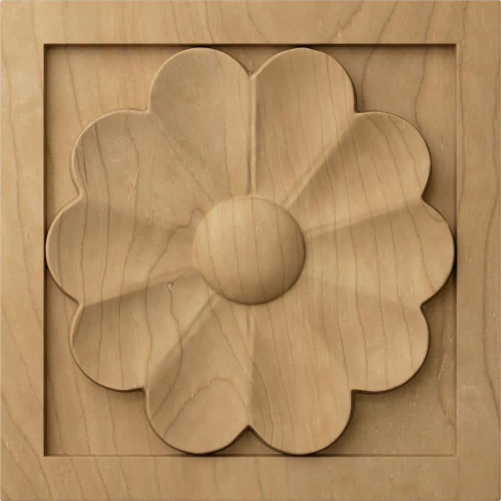 3/4 in. x 3-1/2 in. x 3-1/2 in. Unfinished Wood Maple Medium Medway Rosette price history on PriceWatchPro