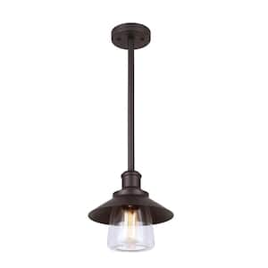 Indi 1-Light Bronze Pendant with Clear Glass