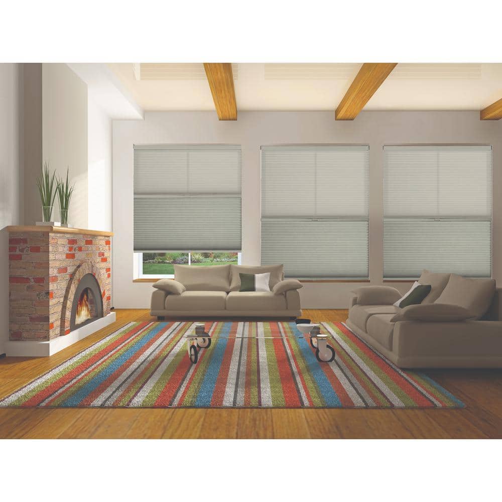 Misty Gray Cordless Day/Night UV Blocking 9/16 in. Single Cell Fabric Cellular Shade 67.5 in. W x 48 in. L price history on PriceWatchPro