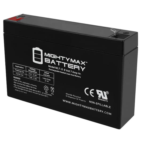 MIGHTY MAX BATTERY 6V 7Ah SLA Battery Replacement for CSB HRL634WF2FR-4 Pack