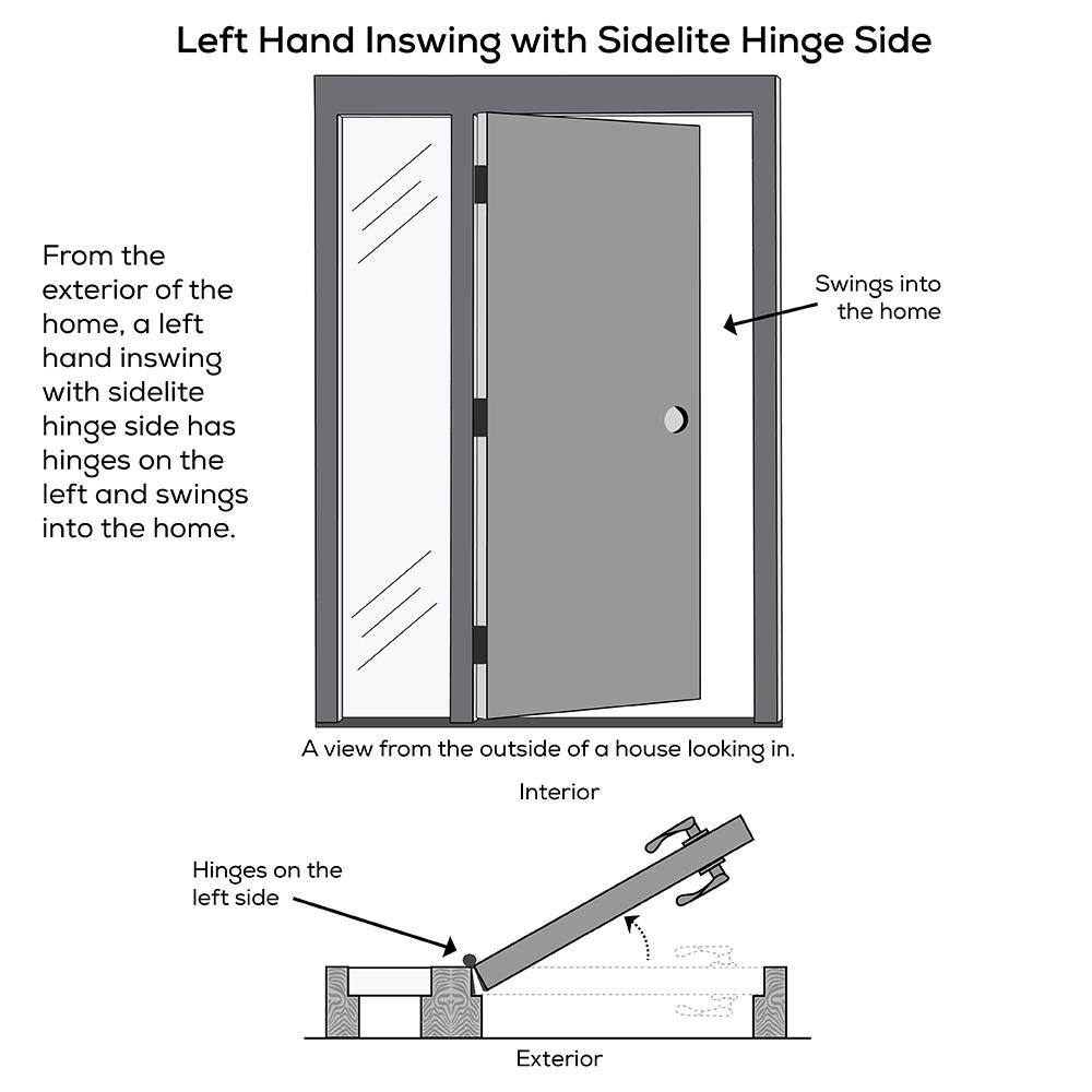 50"x80" Clear Glass Left-Hand Inswing Primed Fiberglass Door