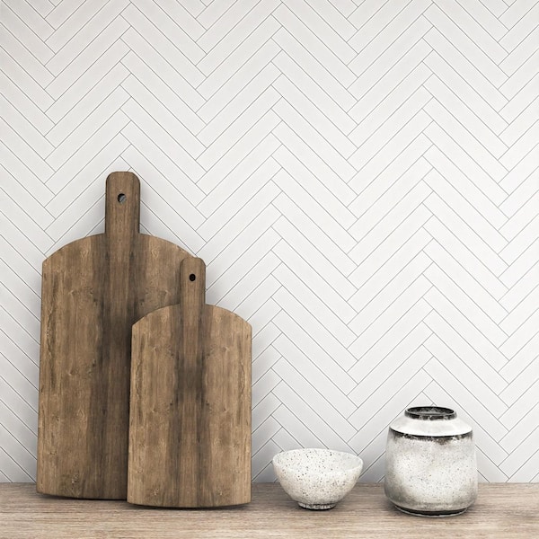 Porcetile White 8.27 in. x 9.77 in. Herringbone Matte Porcelain Mosaic Wall and Floor Tile (5.7 sq. ft./Case)