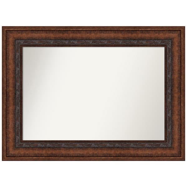 Amanti Art Decorative Bronze 45.5 in. W x 33.5 in. H Rectangle Non-Beveled Framed Wall Mirror in Bronze