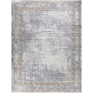 Daydream Silver 9 ft. x 12 ft. Contemporary Area Rug