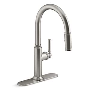 Revolv Single Handle Pull Down Sprayer Kitchen Faucet in Vibrant Stainless