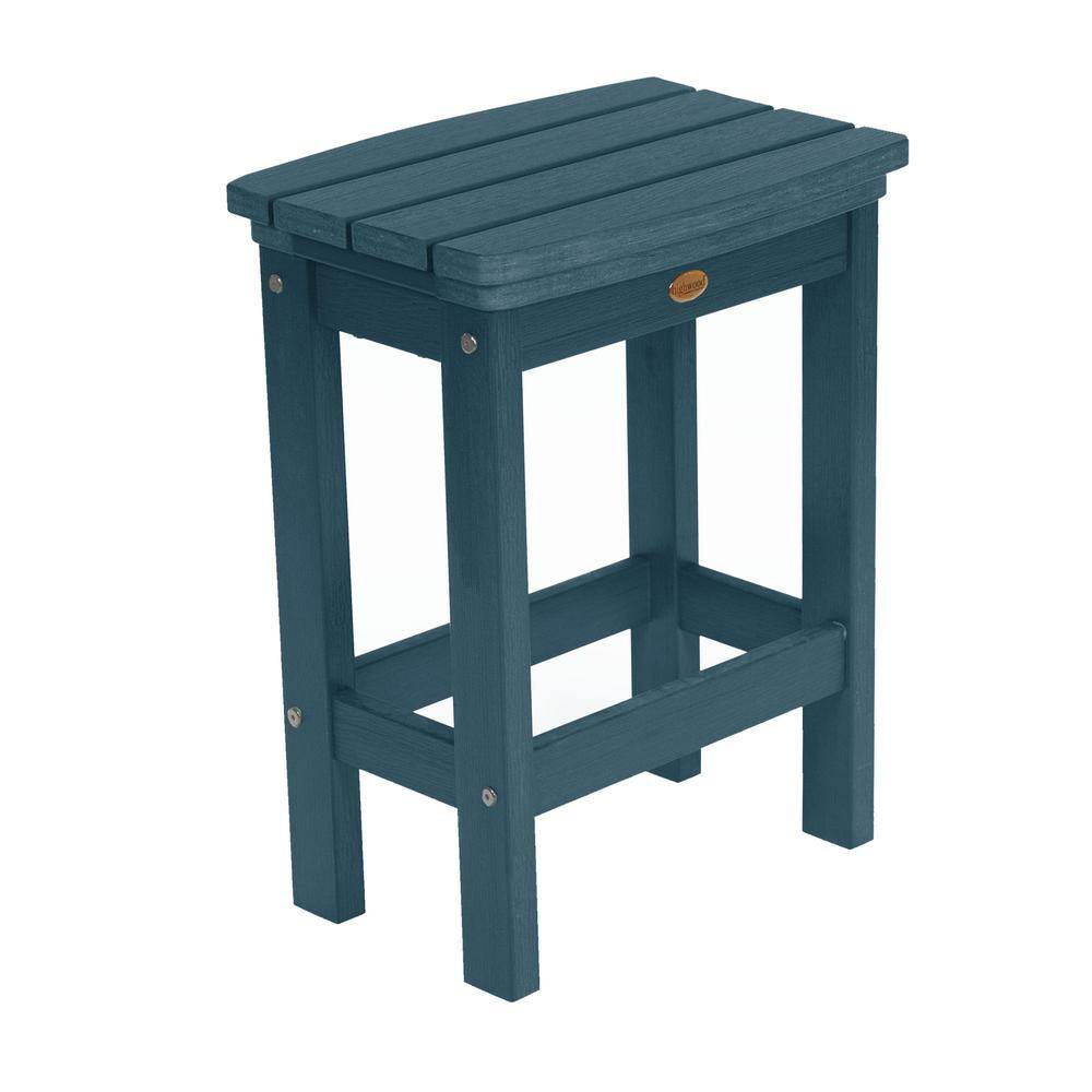 Nantucket Blue Recycled Plastic Outdoor Counter Stool