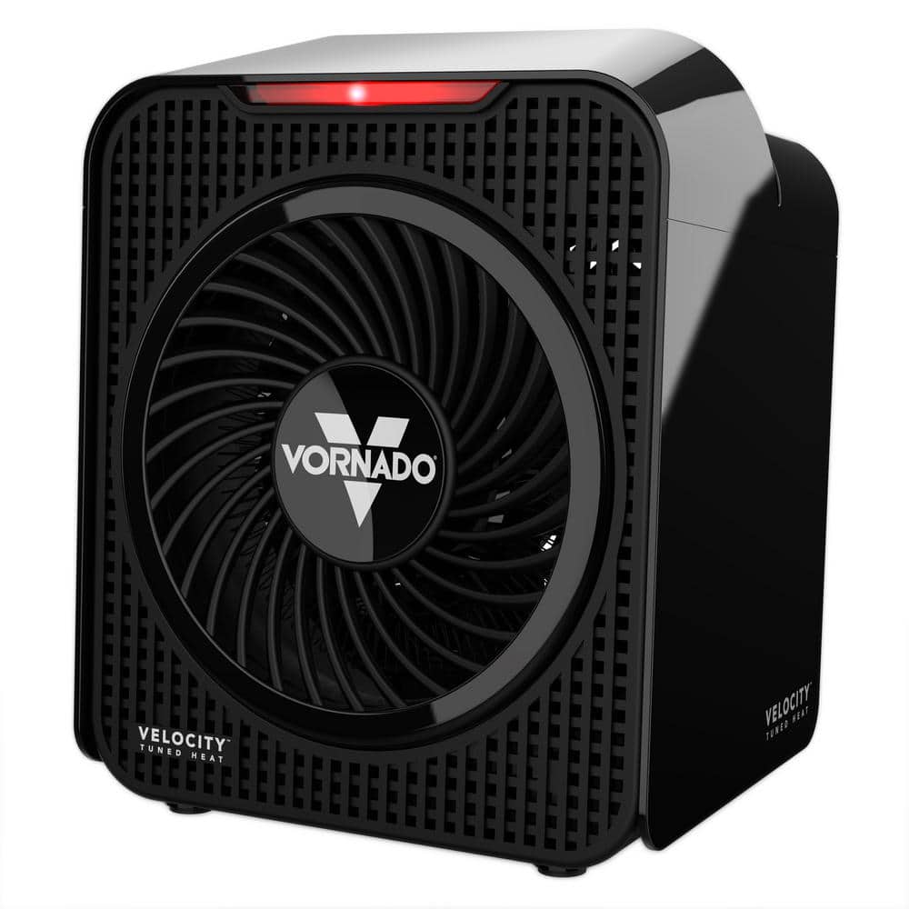 Vornado Velocity One 750-Watt, 2559 BTU Personal Electric Space Fan Heater, 2 Heat Settings, Advanced Safety Features, Black