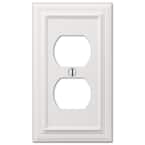 Continental White 1-Gang Duplex Outlet Metal Wall Plate (4-Pack)