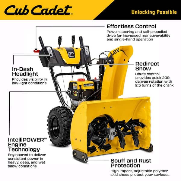 2X 28 in. 272cc IntelliPower Two-Stage Electric Start Gas Snow Blower with Power Steering and Steel Chute