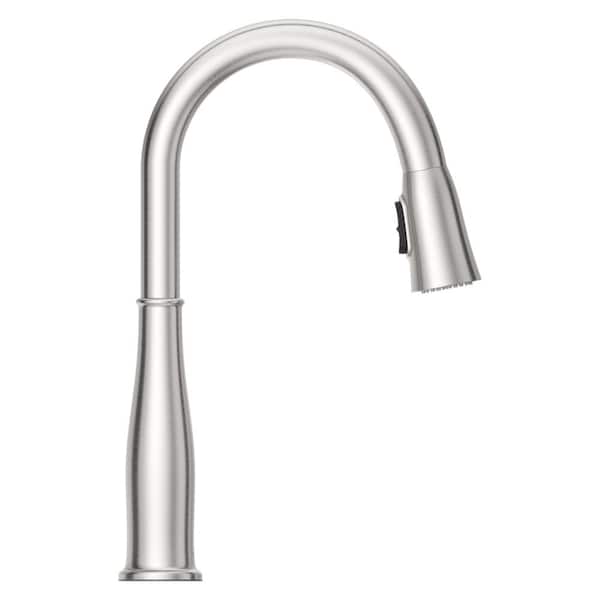 Highbury Single-Handle Pull-Down Sprayer Kitchen Faucet in Stainless Steel