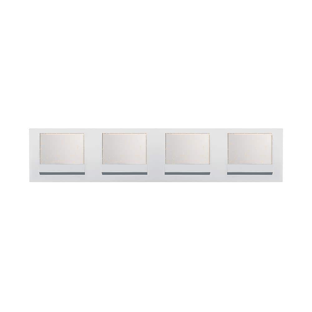 Home Decorators Collection Alberson 5.1 in. W 4-Light Chrome Integrated LED Bathroom Vanity Light Bar -  28025-HBOS