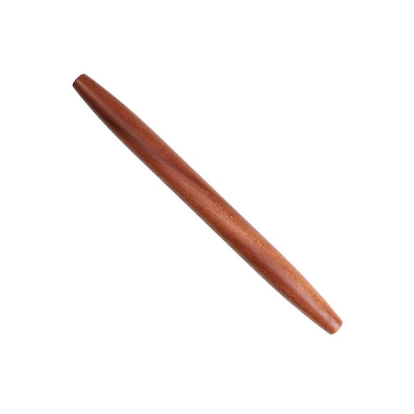15.7 Inch Sapele Wood French Rolling Pin for Baking, Tapered Roller for Fondant, Pie Crust, Cookie, Pastry