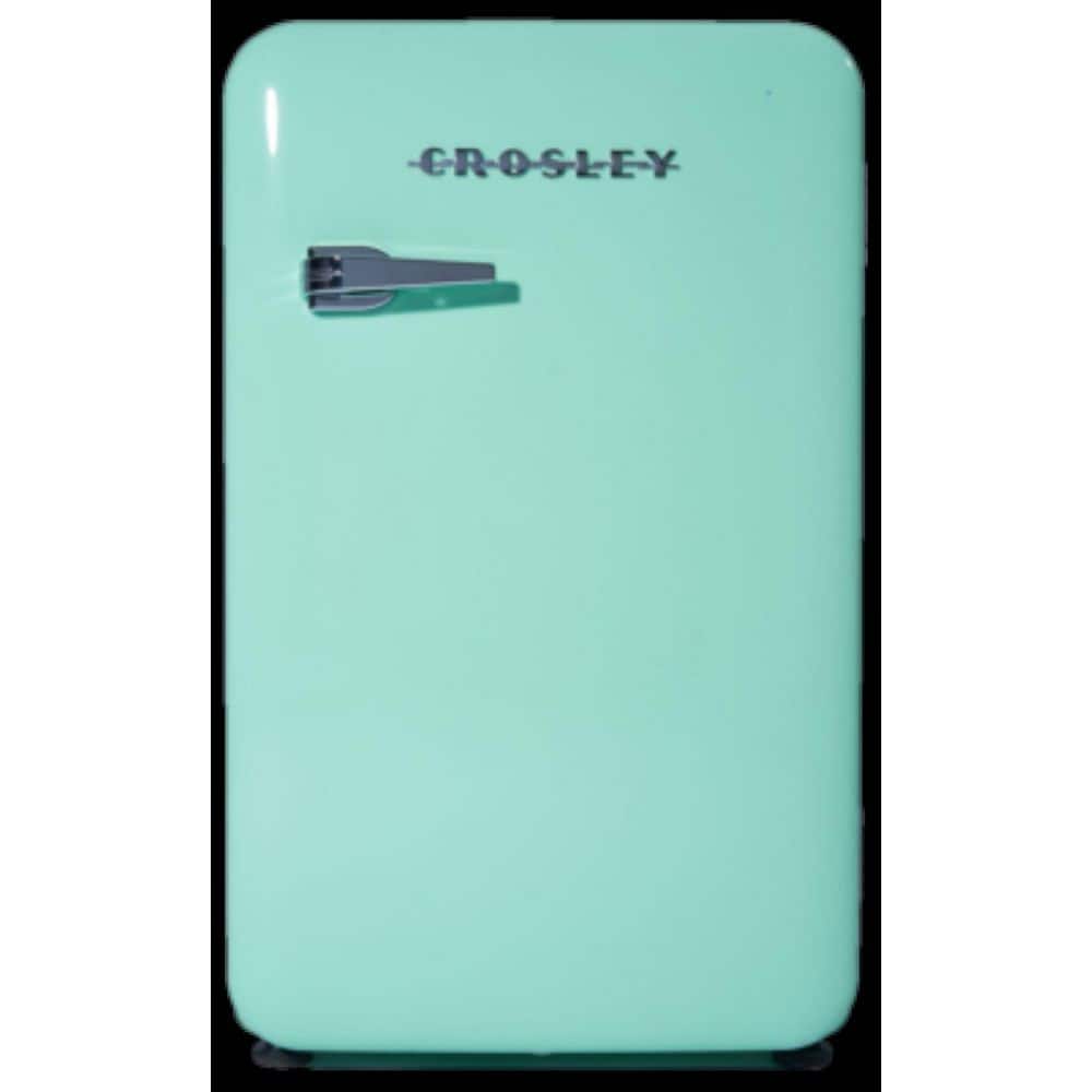 3.2 cu. ft. 1-Door Compact Refrigerator, Retro Design, Door Storage Bins, Adjustable Glass Shelves, Mint Green