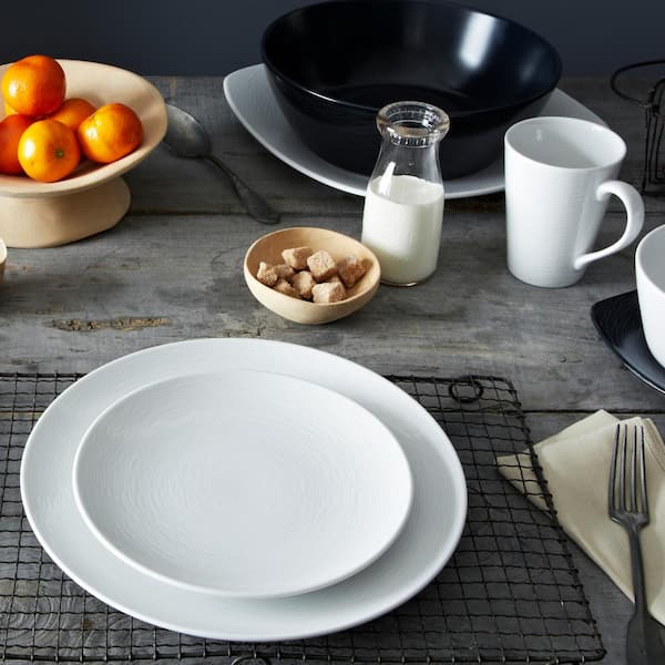 Noritake Colorscapes White-on-White Swirl 16-Piece (White