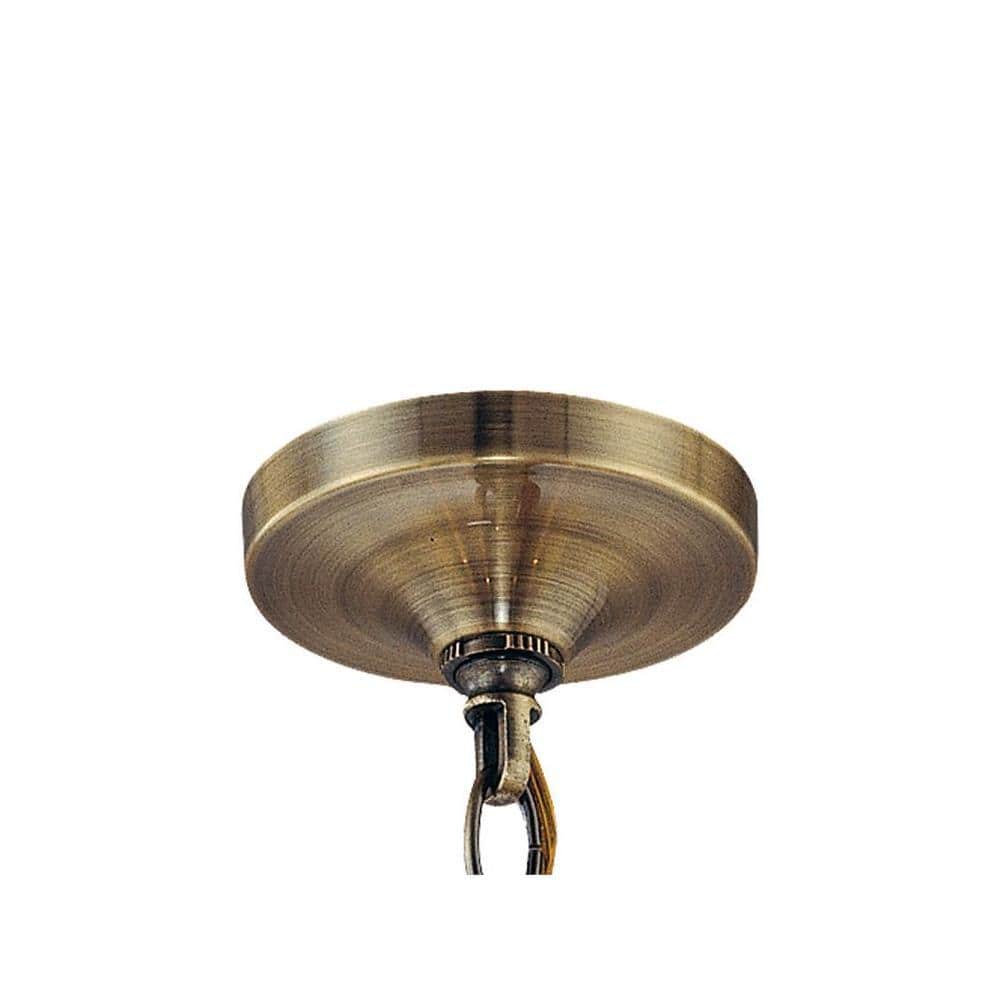 Elegant Brass Drum Chandelier with Silk Shade and Etruscan Teardrop Crystals