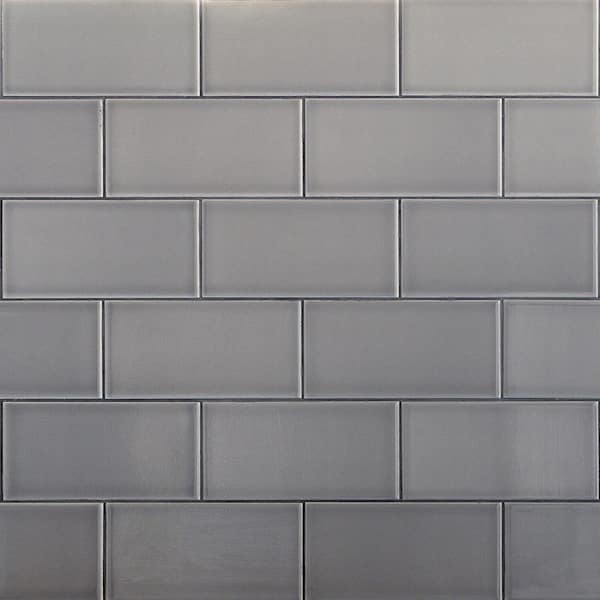 Ivy Hill Tile Magnitude Gray 4 in. x 8 in. Polished Ceramic Subway Wall Tile Sample